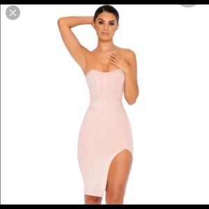 Oh Polly blush knew slit dress 0-XS